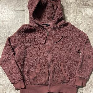 Marc New York Performance Women's Teddy Fleece Zip Hooded Jacket L